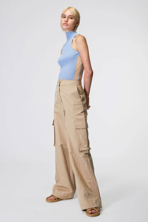 CAMISETA PUNTO CELESTE