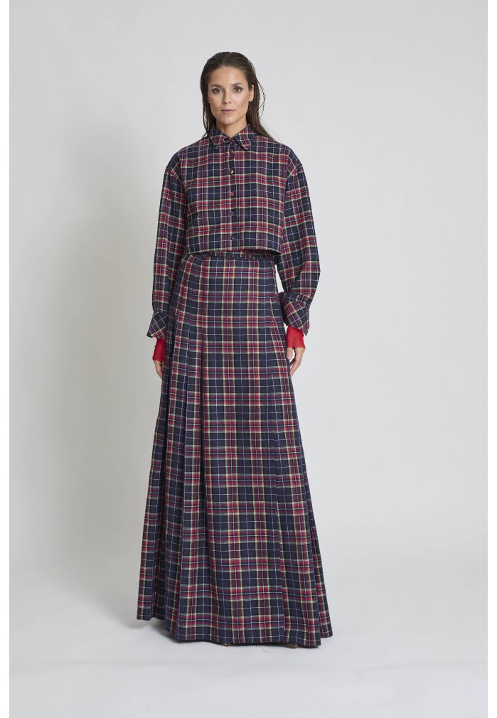 CAMISA CUADROS MARINO