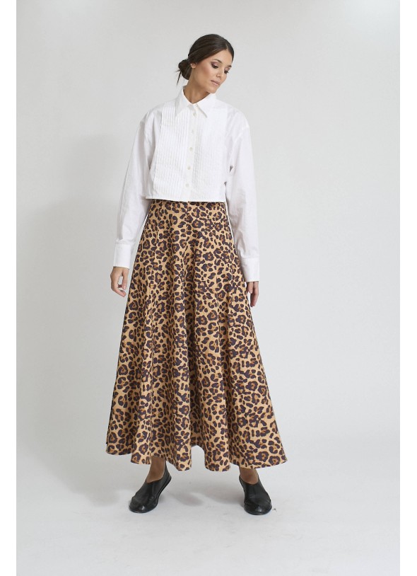 FALDA LARGA LEOPARDO
