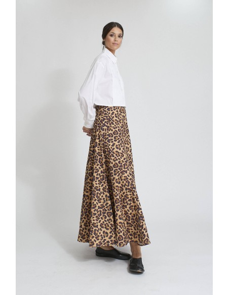 FALDA LARGA LEOPARDO