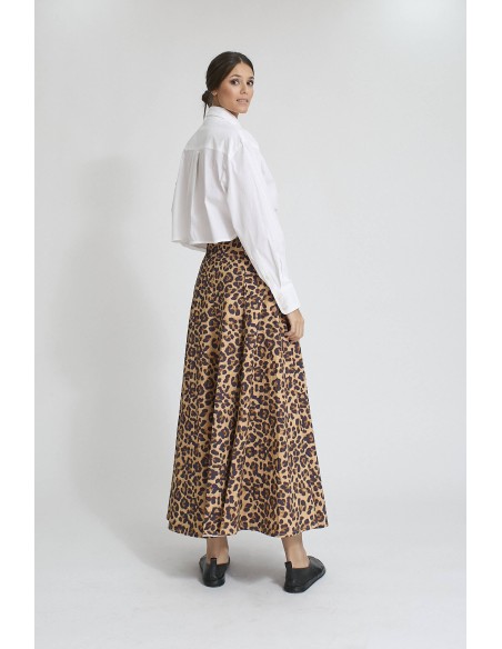 FALDA LARGA LEOPARDO