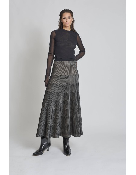 FALDA PLISADA NEGRA