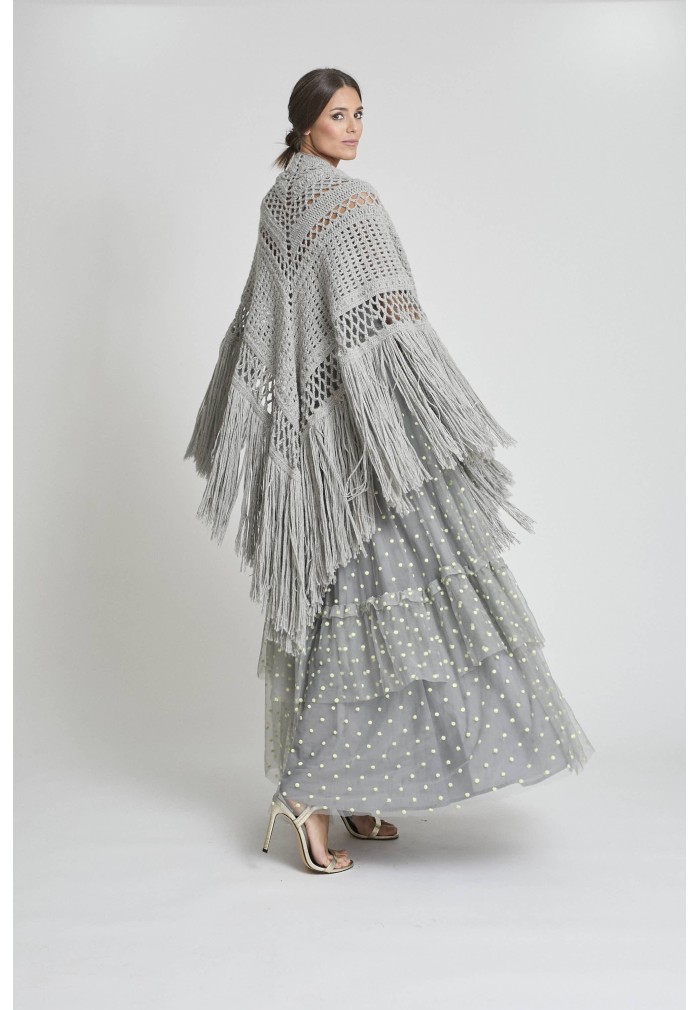 CHAL DE ALPACA GRIS
