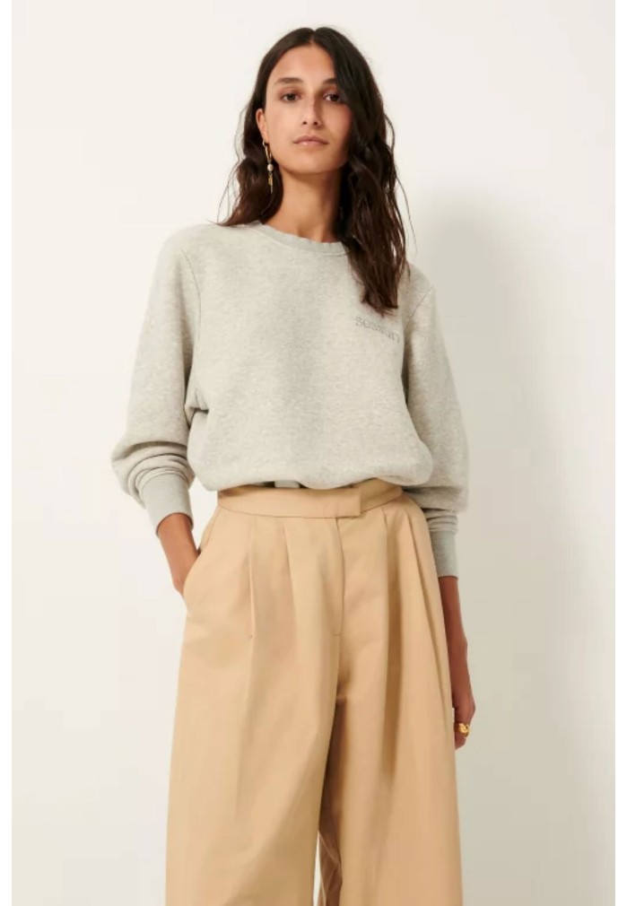 SUDADERA GRIS  LOGO 2