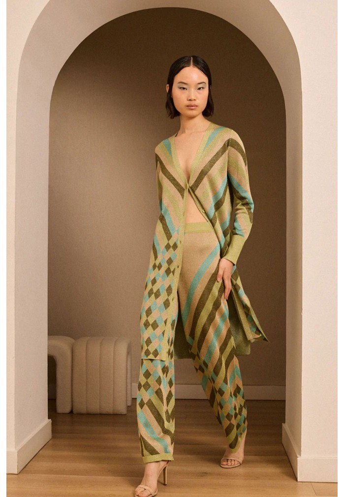 PANTALON LUREX GEOMETRICO