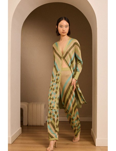 PANTALON LUREX GEOMETRICO