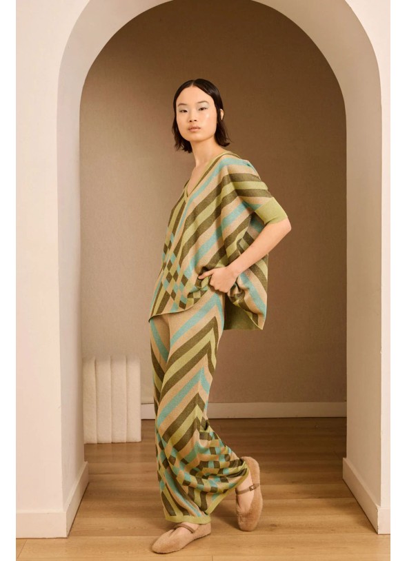 PANTALON LUREX GEOMETRICO
