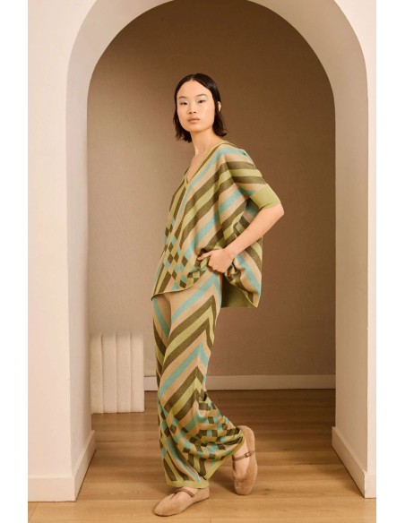 PANTALON LUREX GEOMETRICO