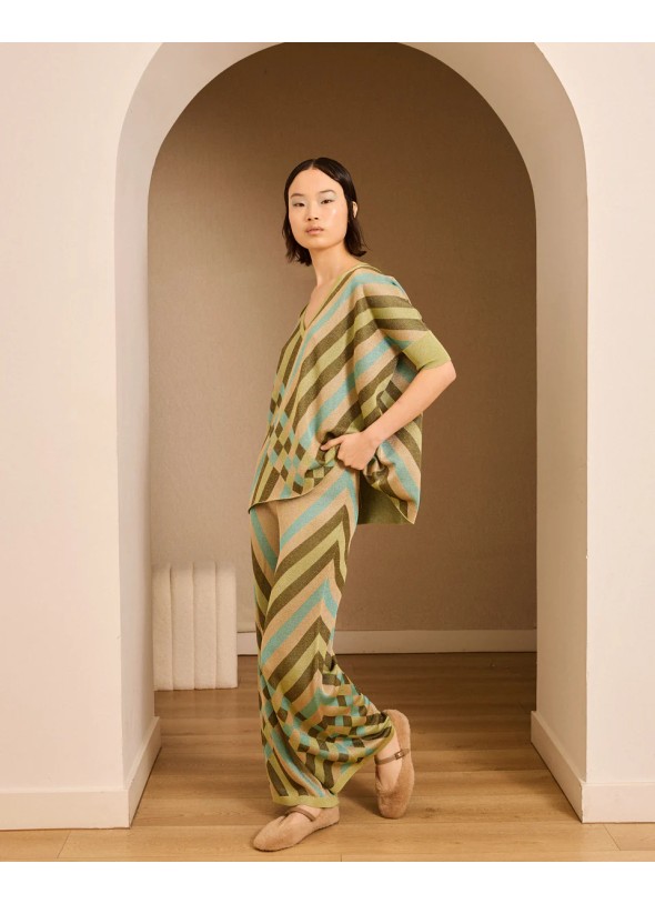 PANTALON LUREX GEOMETRICO