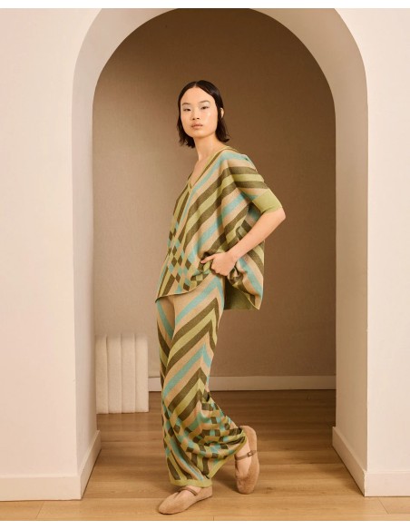PANTALON LUREX GEOMETRICO