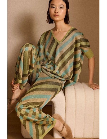 PANTALON LUREX GEOMETRICO