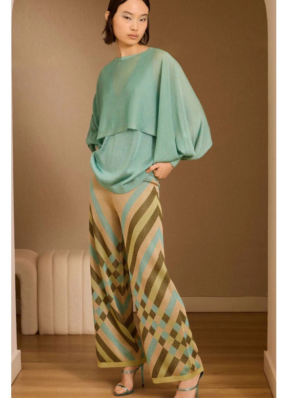 PANTALON LUREX GEOMETRICO