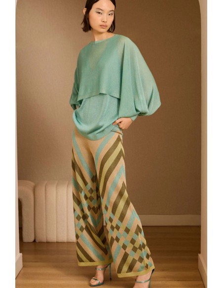 PANTALON LUREX GEOMETRICO