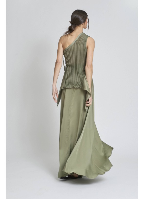 MAXI FALDA OLIVA