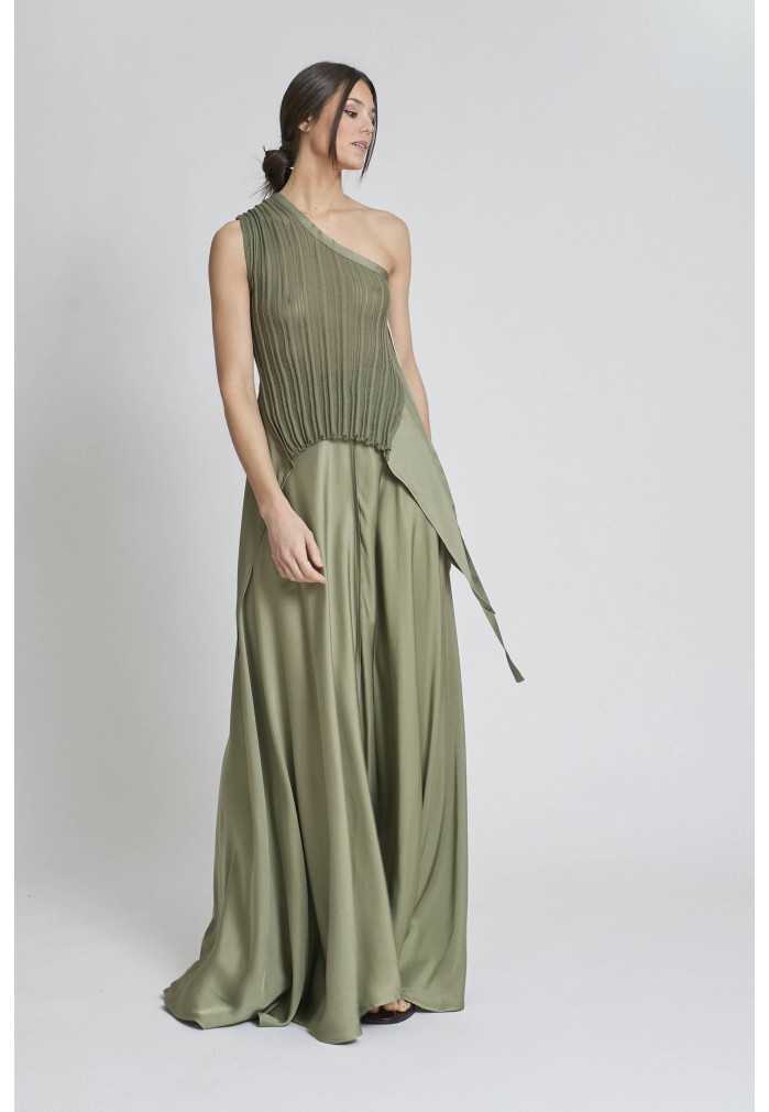 MAXI FALDA OLIVA