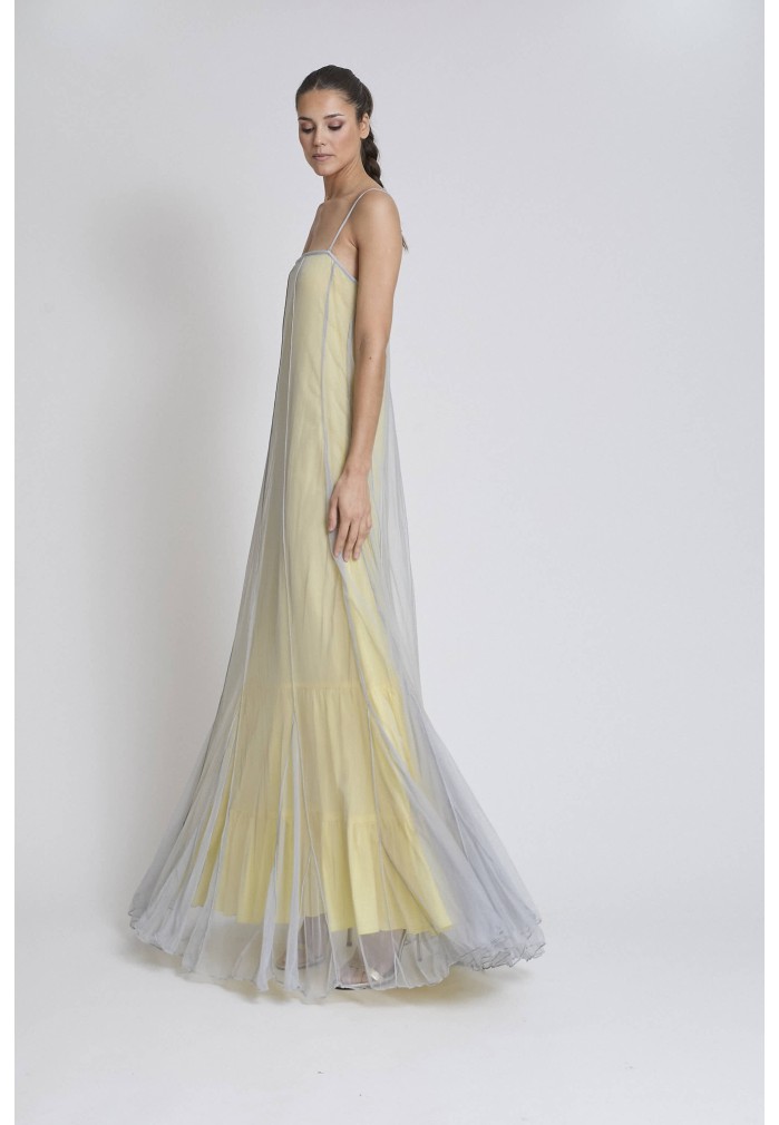 VESTIDO KAERA GRIS LIMA