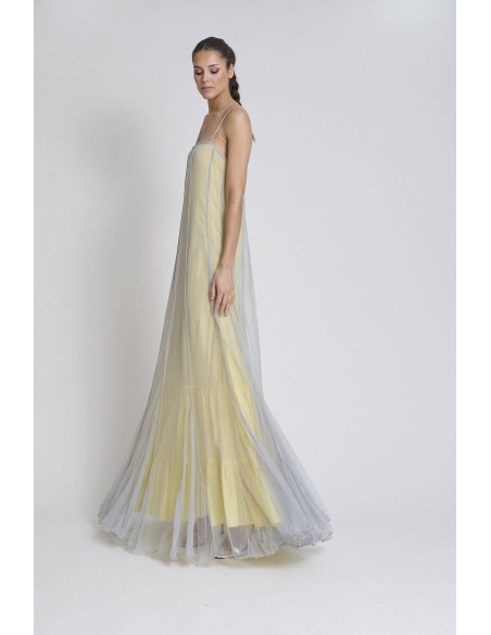 VESTIDO KAERA GRIS LIMA