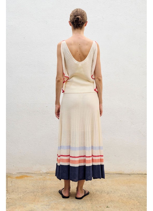 FALDA RAYAS HORIZONTALES BAJO