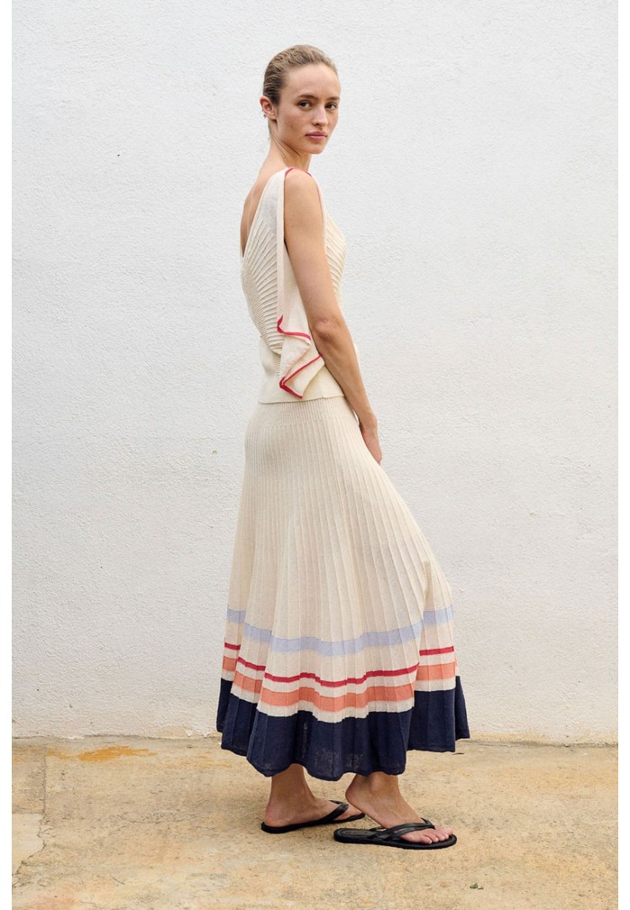 FALDA RAYAS HORIZONTALES BAJO