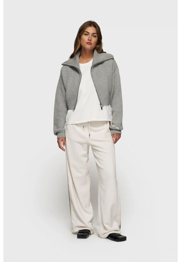 CHAQUETA CROPP CREMALLERA GRIS 2