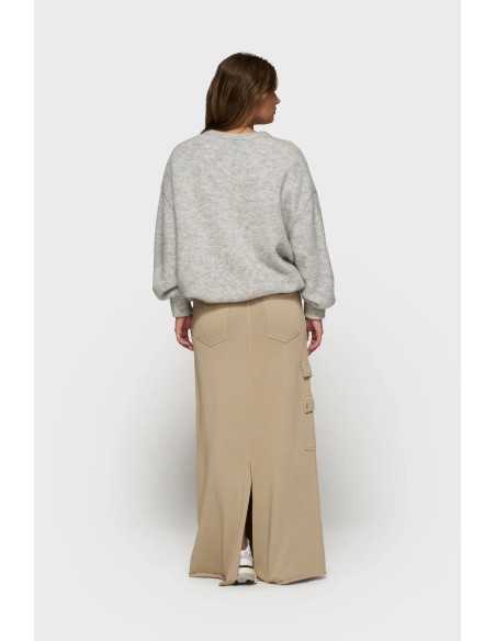 FALDA RECTA BOLSILLOS TIERRA