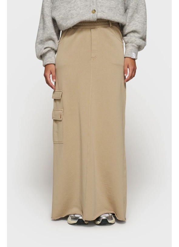 FALDA RECTA BOLSILLOS TIERRA