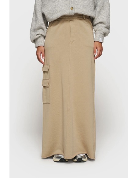 FALDA RECTA BOLSILLOS TIERRA