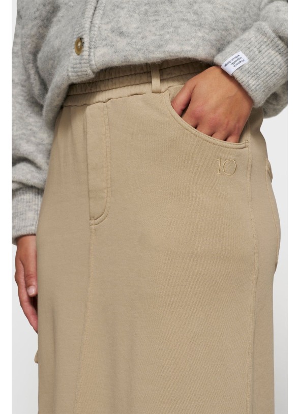 FALDA RECTA BOLSILLOS TIERRA