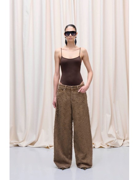 PALAZZO TAUPE DESHILACHADO