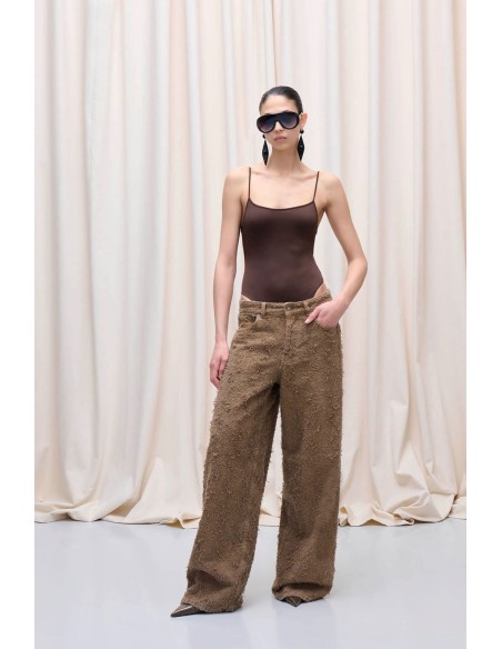 PALAZZO TAUPE DESHILACHADO