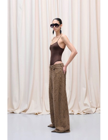 PALAZZO TAUPE DESHILACHADO