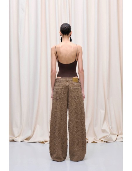 PALAZZO TAUPE DESHILACHADO