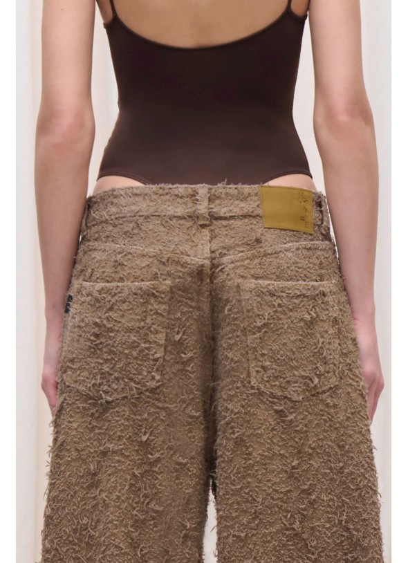 PALAZZO TAUPE DESHILACHADO