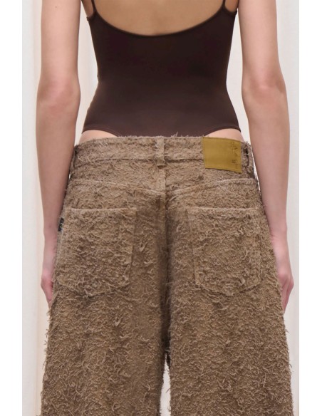 PALAZZO TAUPE DESHILACHADO