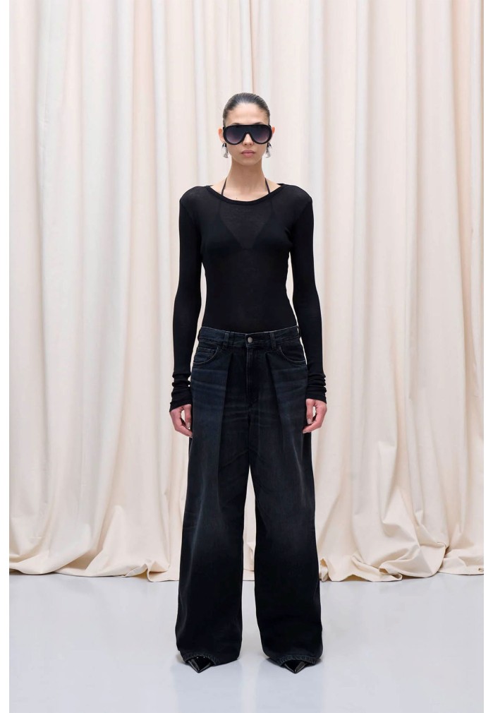 PANTALON DENIM NEGRO PINZA