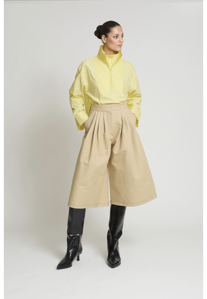 BERMUDA SAMURAY GABARDINA BEIGE