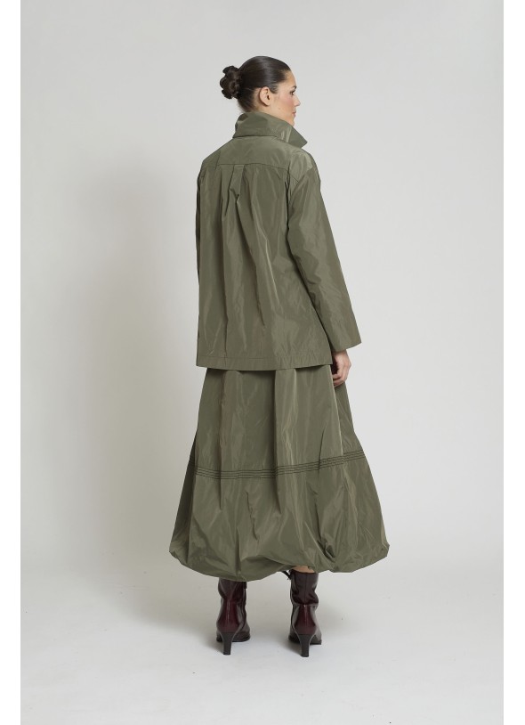 FALDA ELENA TAFETA VERDE