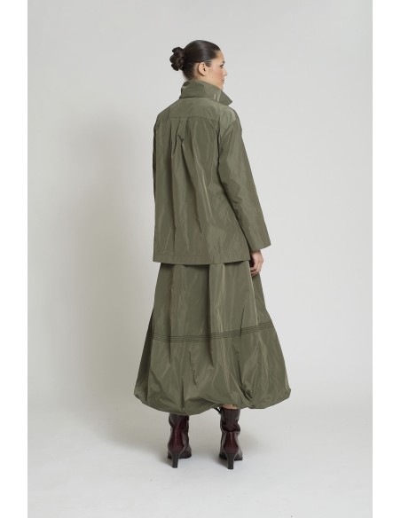 FALDA ELENA TAFETA VERDE