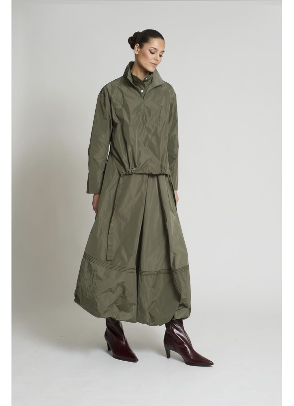 FALDA ELENA TAFETA VERDE