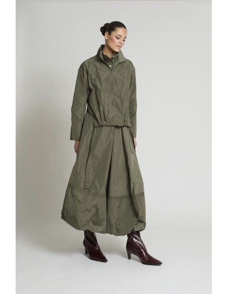 FALDA ELENA TAFETA VERDE