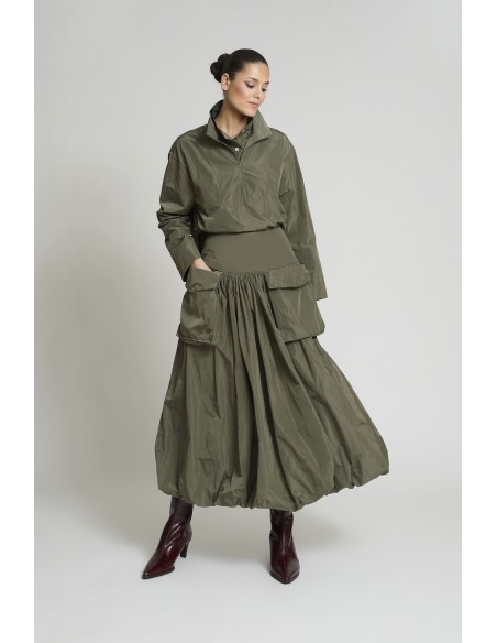 FALDA TERESA TAFETA VERDE