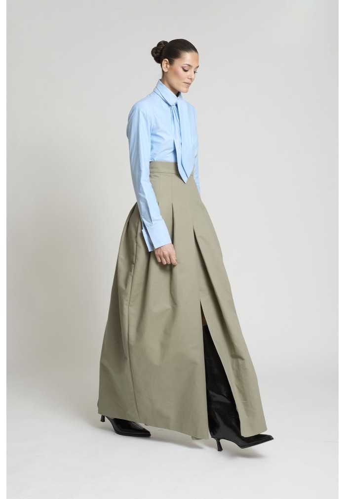 FALDA CARMEN GABARDINA VERDE 2