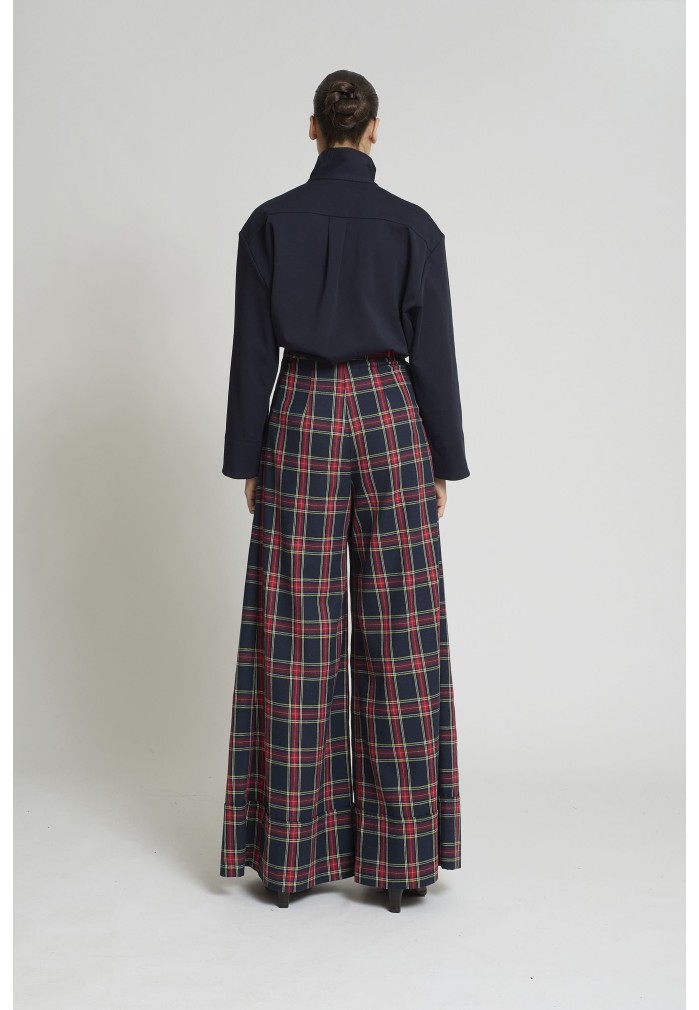 PANTALON SAMURAY TARTAN MARINO 2