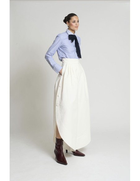 PANTALON TULIPAN GABARDINA BLANCO