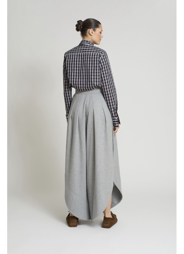 PANTALON TULIPAN LANA GRIS