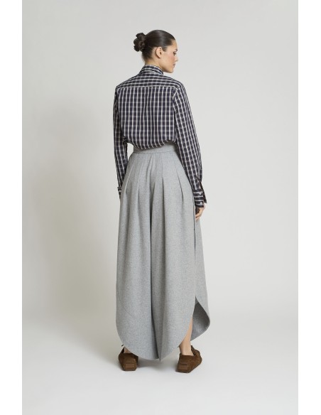 PANTALON TULIPAN LANA GRIS