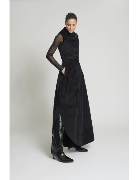 PANTALON TULIPAN VELVETON NEGRO