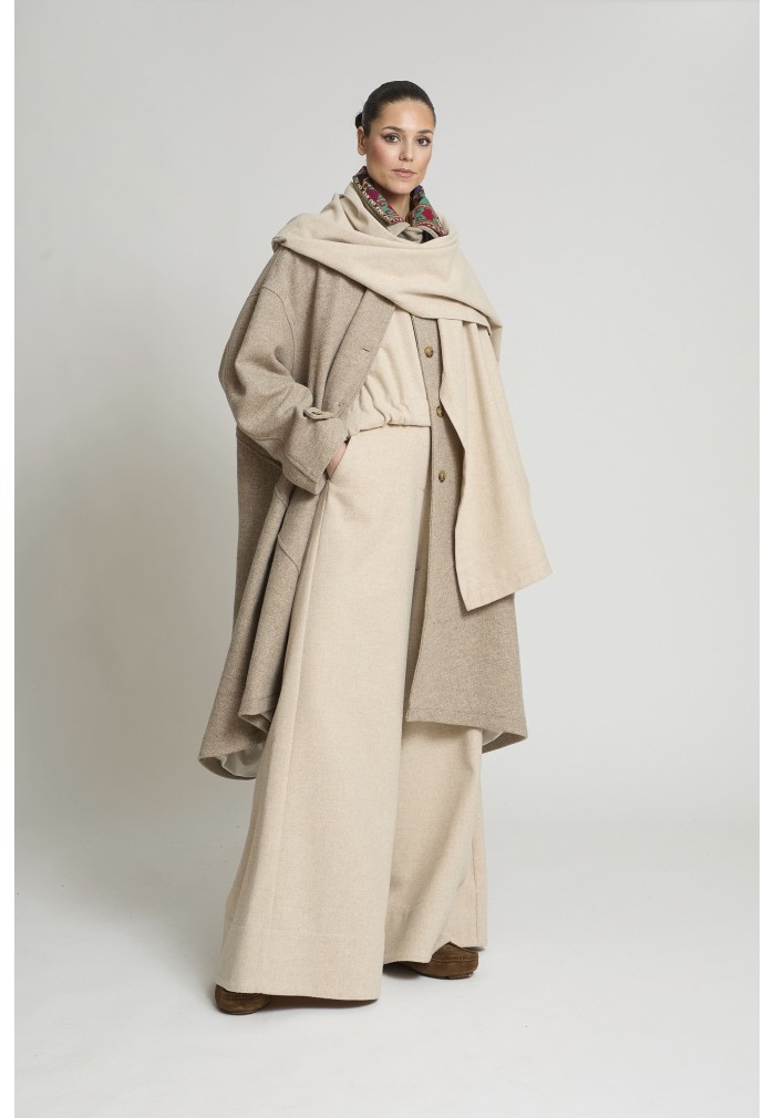 ABRIGO ZURIÑE LANA BEIGE 2