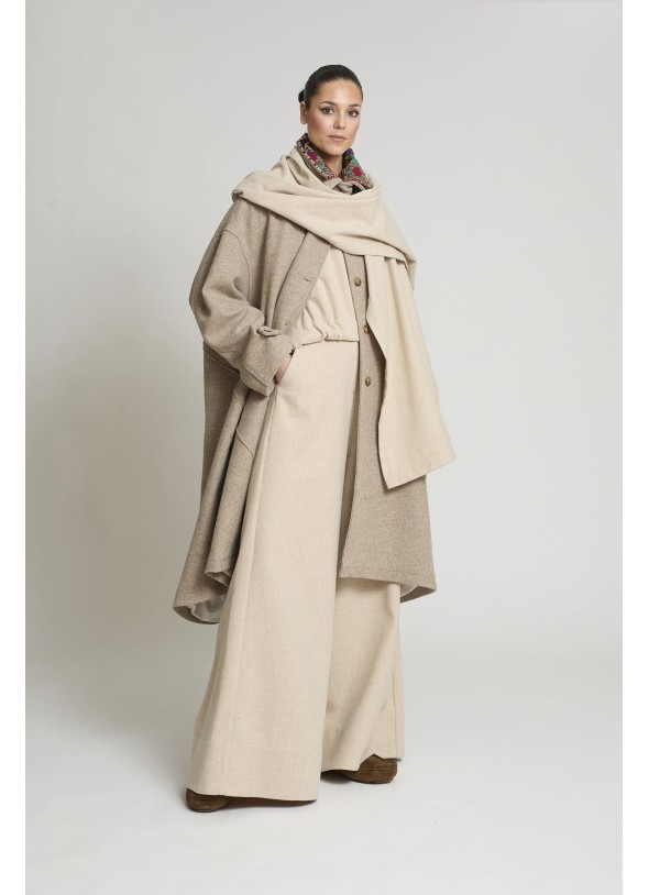 ABRIGO ZURIÑE LANA BEIGE