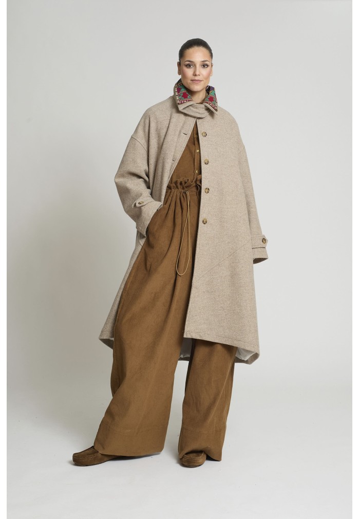 ABRIGO ZURIÑE LANA BEIGE